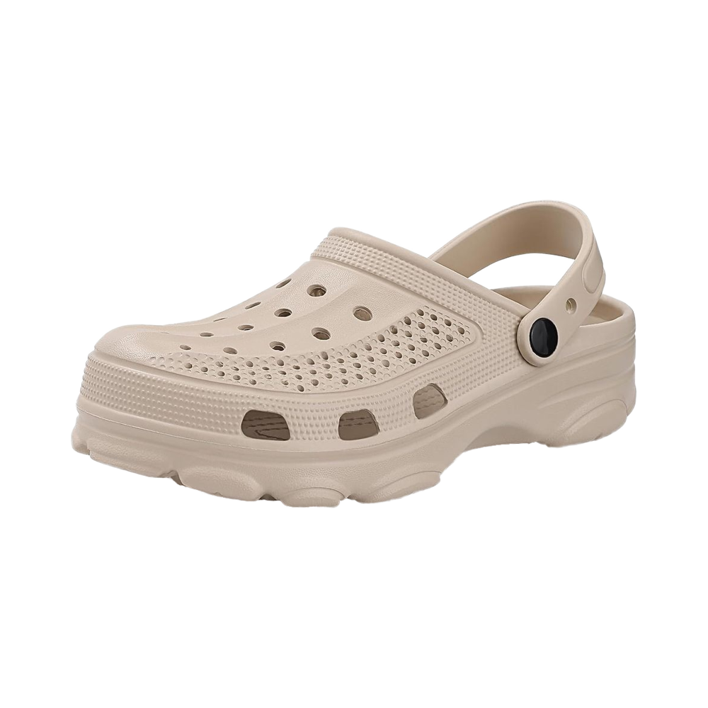 Beslip Womens/Mens Unisex Platform Breathable Summer Garden Clogs with Arch Support Comfort Slip-on Sandals