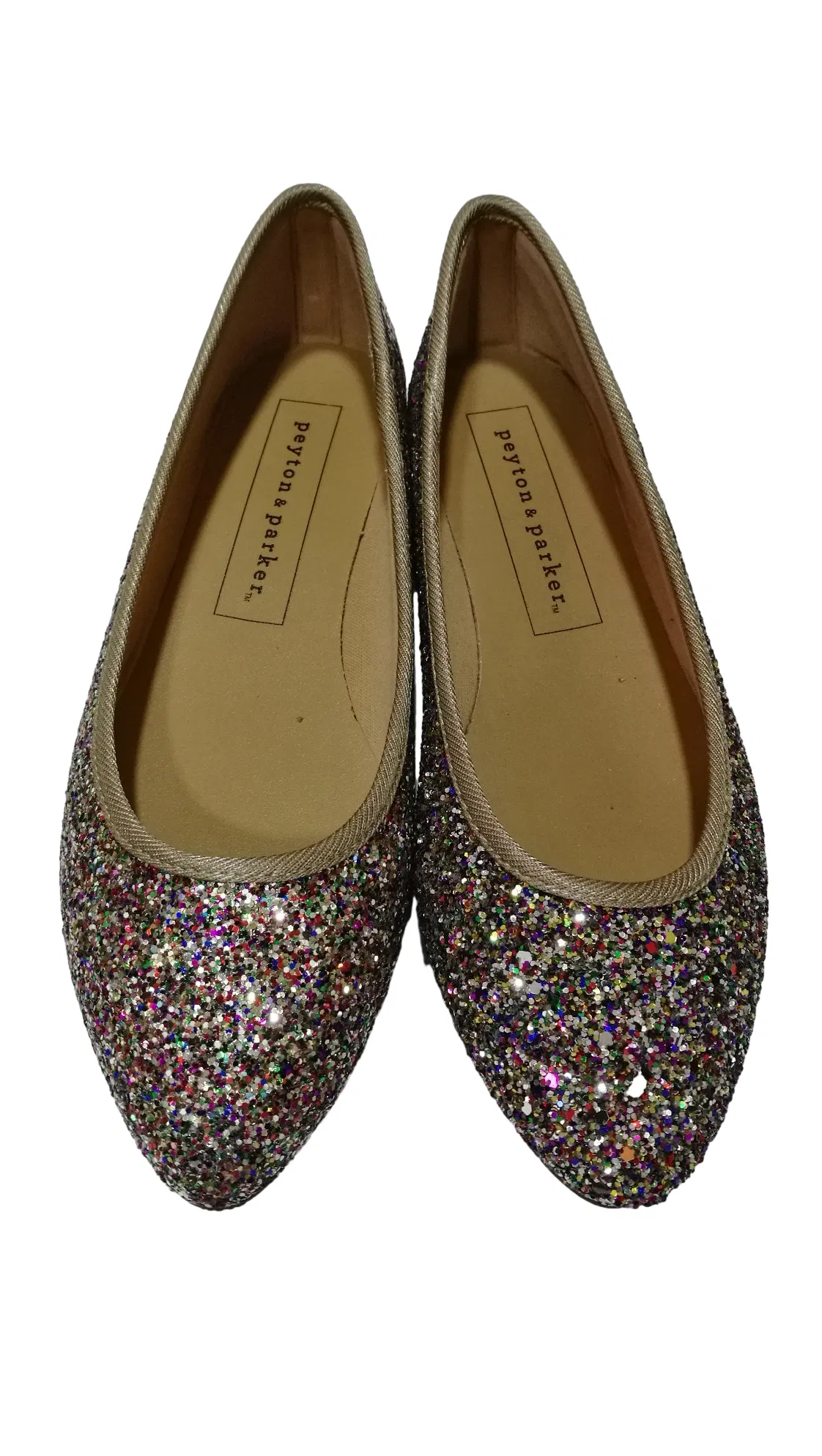 Sparkling Glitter Design Flats for Women
