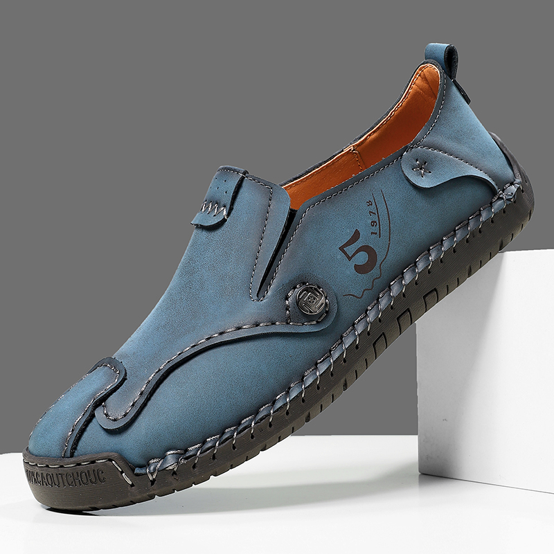 Fashion Large Size Men Loafers Handmade Casual Slip-on Flats Shoes