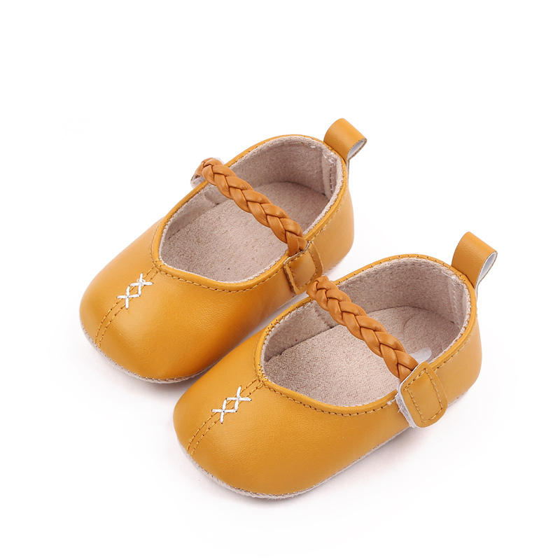 PU Leather Solid Color Baby Moccasins for Girls Newborn Infant Toddler Shoes