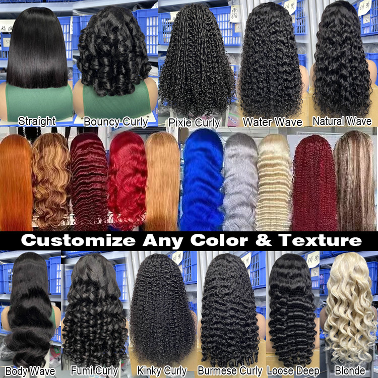 Raw Vietnamese Hair Burmese Curly 40 Inch 13x6 HD Lace Glueless Front Wig Body Wave Virgin Cuticle Aligned Human Hair Wigs