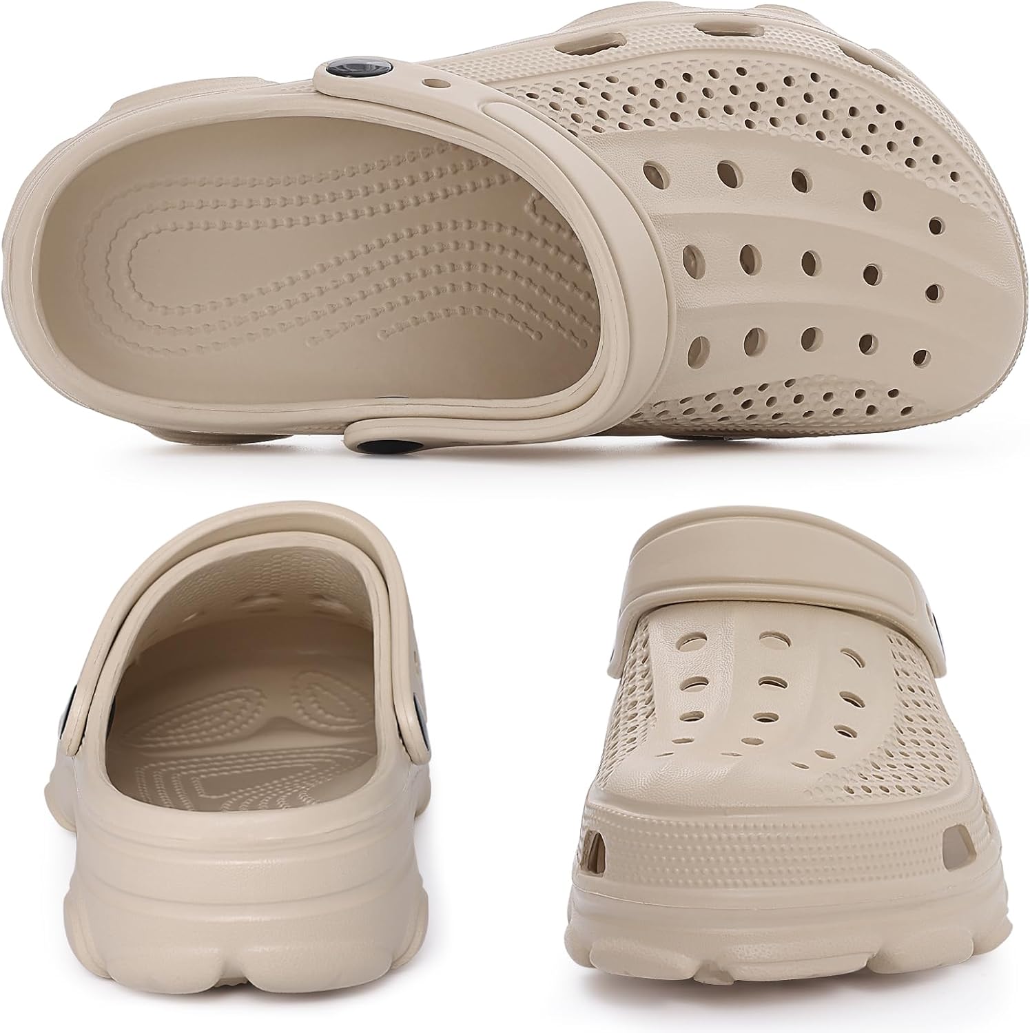 Beslip Womens/Mens Unisex Platform Breathable Summer Garden Clogs with Arch Support Comfort Slip-on Sandals