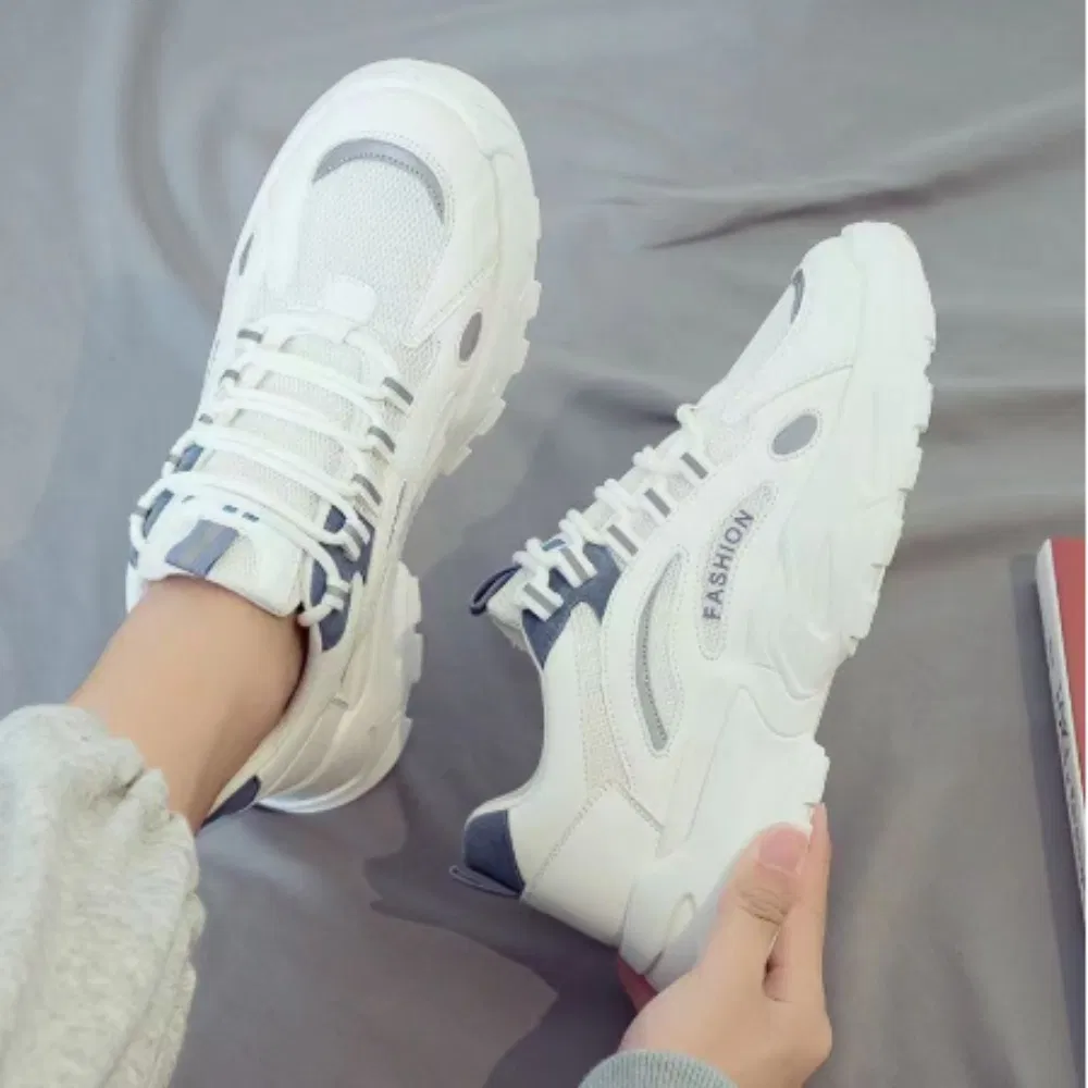Versatile Height Boosting Sneaker with Cushioned Footbed and Flexible Sole