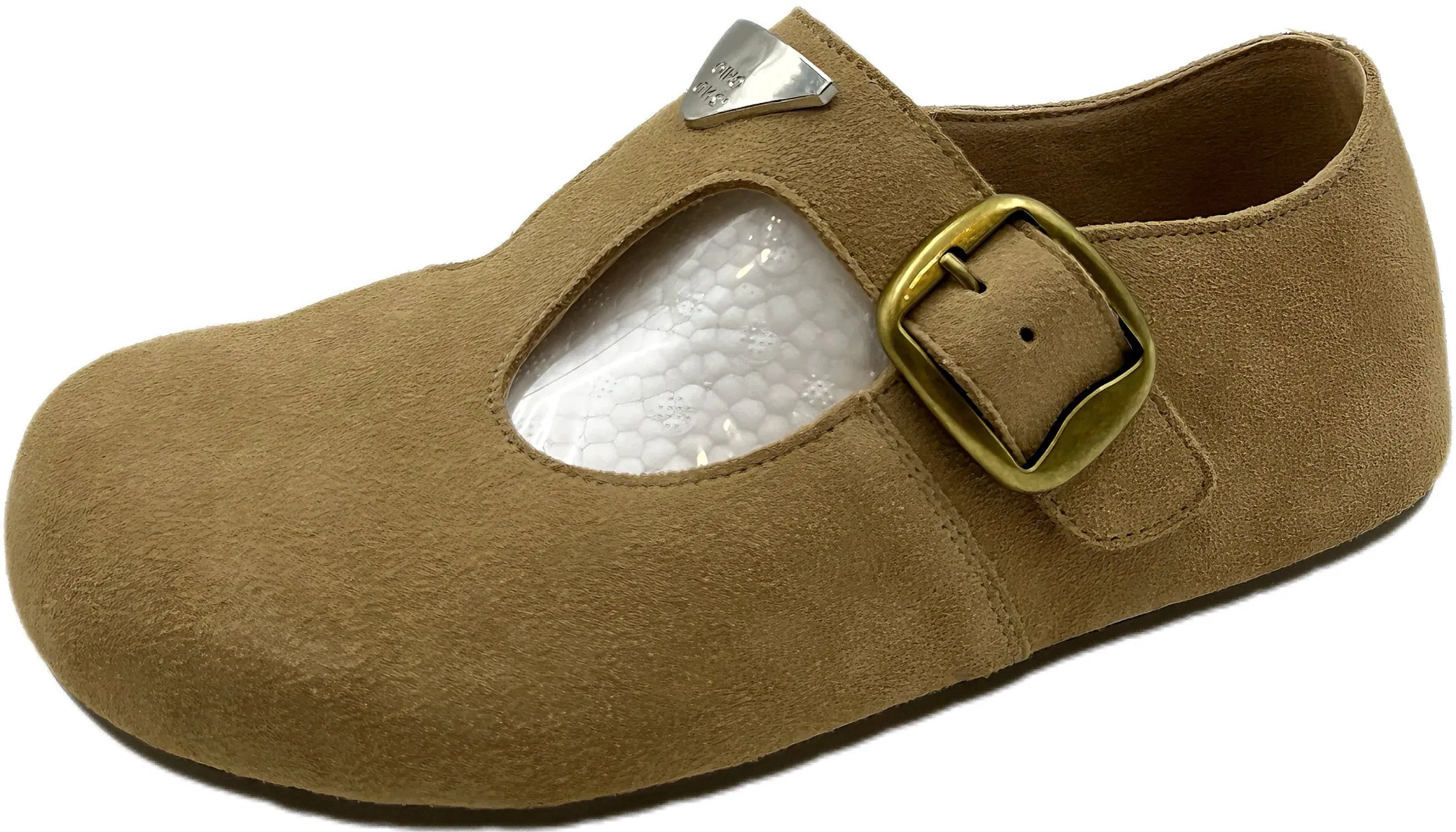 Women's Leopard Print Mary Jane Flats with Buckle Strap and Genuine Leather Upper