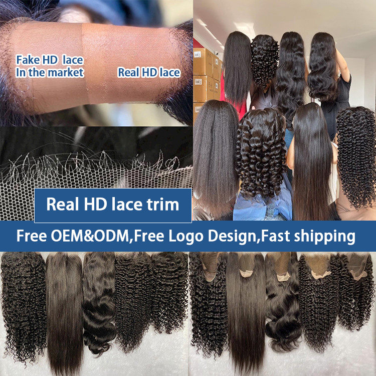 Raw Vietnamese 13x6 HD Glueless Human Hair Wigs Human Hair Lace Front Wig Virgin Cuticle Aligned Hair 13x4 Full Lace Frontal Wig