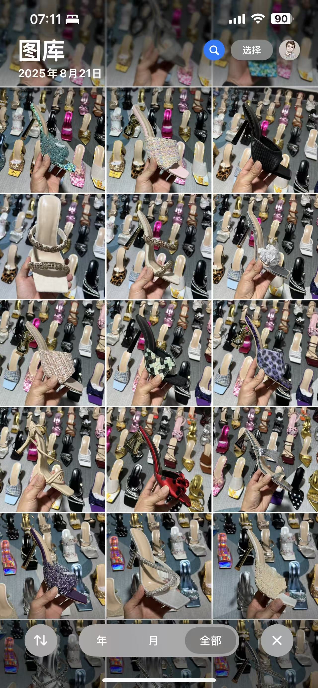 Stock Women's High Heel Sandals Summer Fashion Party Shoes New Open Toe High Heels Mixed Design Wholesale