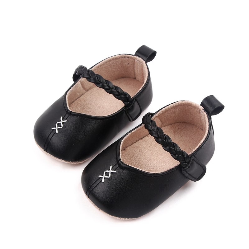 PU Leather Solid Color Baby Moccasins for Girls Newborn Infant Toddler Shoes