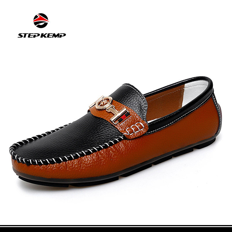 Mens Casual Comfortable Leather Lightweight Driving Moccasins Classic Fashion Penny Loafer Ex-23L1046