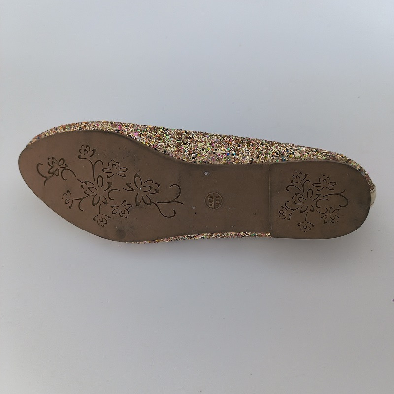 Multicolor Glitter POM-POM Pointed-Toe Flats