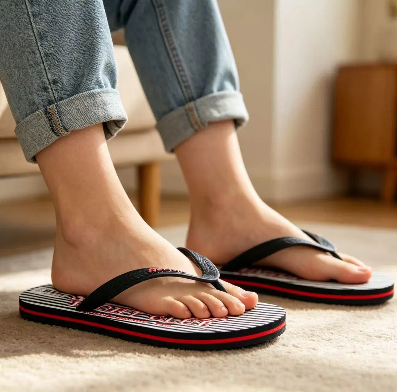 Cost-Effective Shock Absorption Men's Flip-Flops for Casual Wear