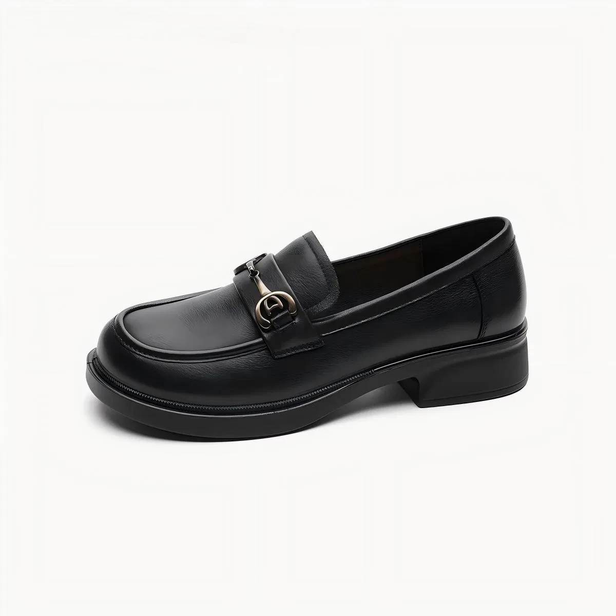 Classic Leather Loafers for Men with Buckle Detail, Comfortable Casual Dress Shoes for Everyday Wear