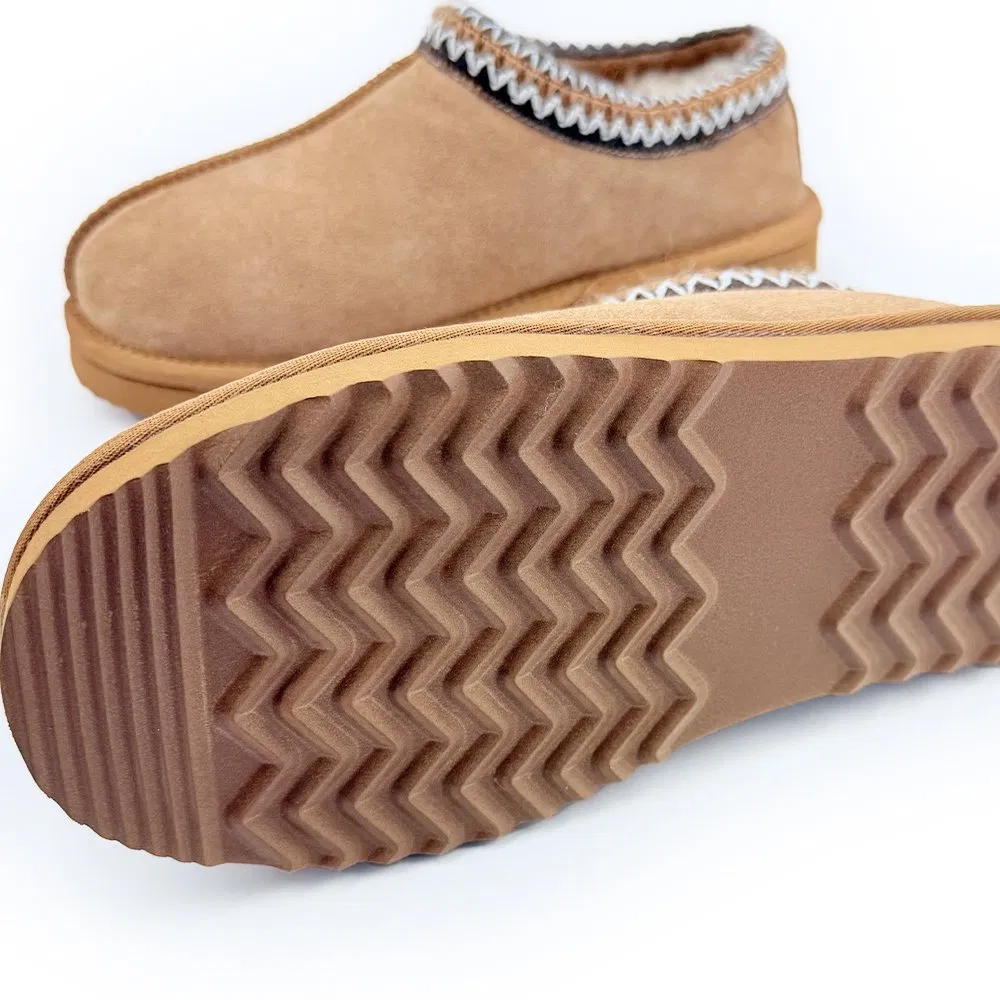 Wholesale in Stock Ladies Tasman Genuine Leather Shoes Faux Sheepskin Slippers Clogs