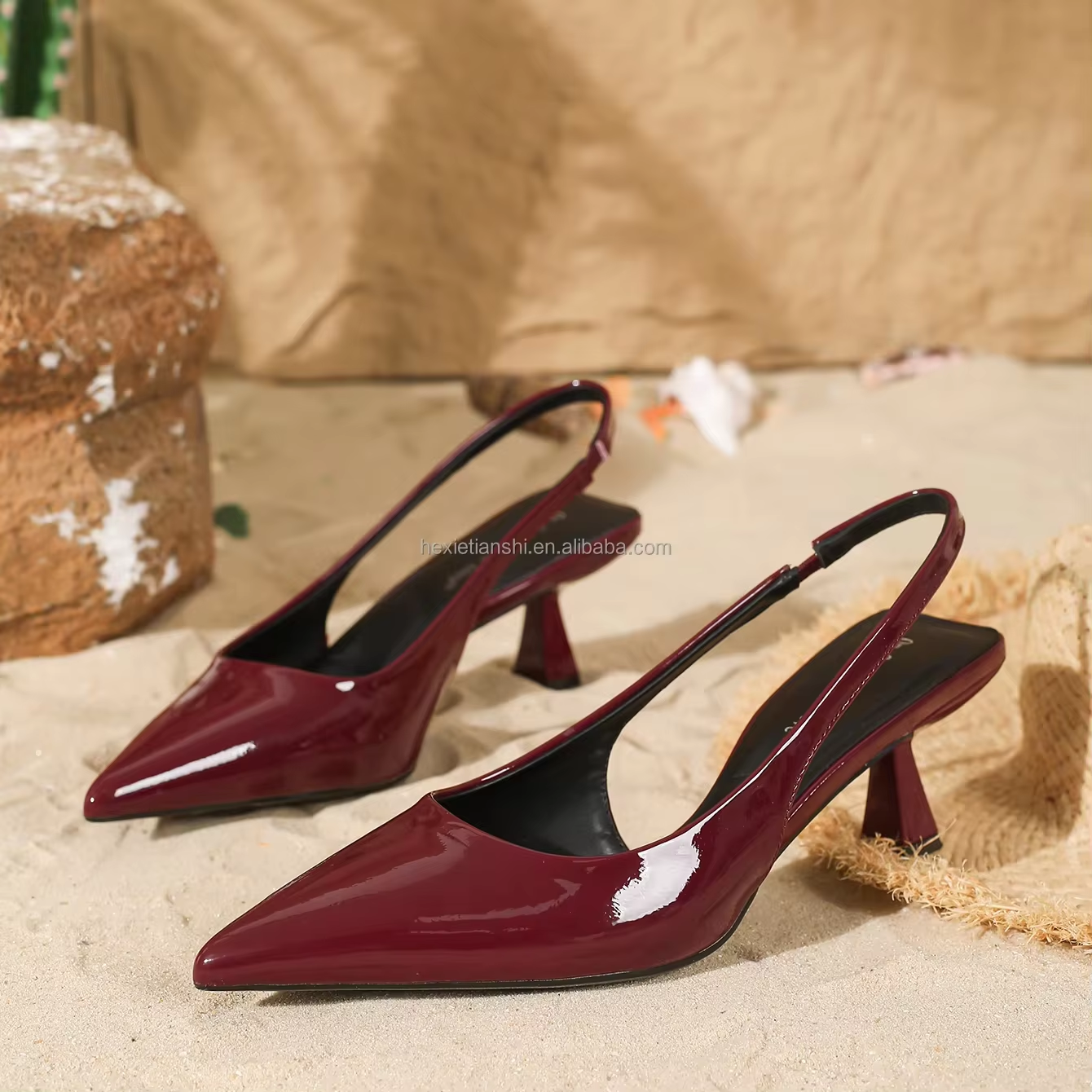 Women's High Heel Sandals-Pointed Toe Stilettos for Summer/Autumn Quality High Heel Pumps Height Increase