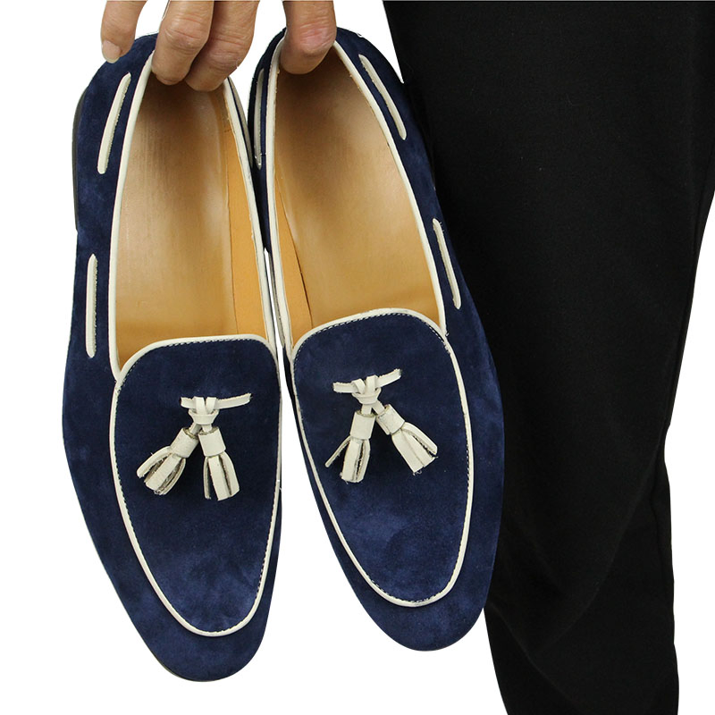 Stylish Summer Casual Loafers for Men in Cow Suede