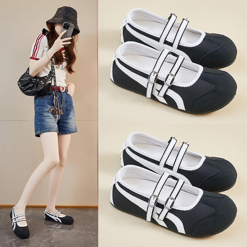 Stylish Summer Mary Jane Flat Loafers for Outdoor Comfort