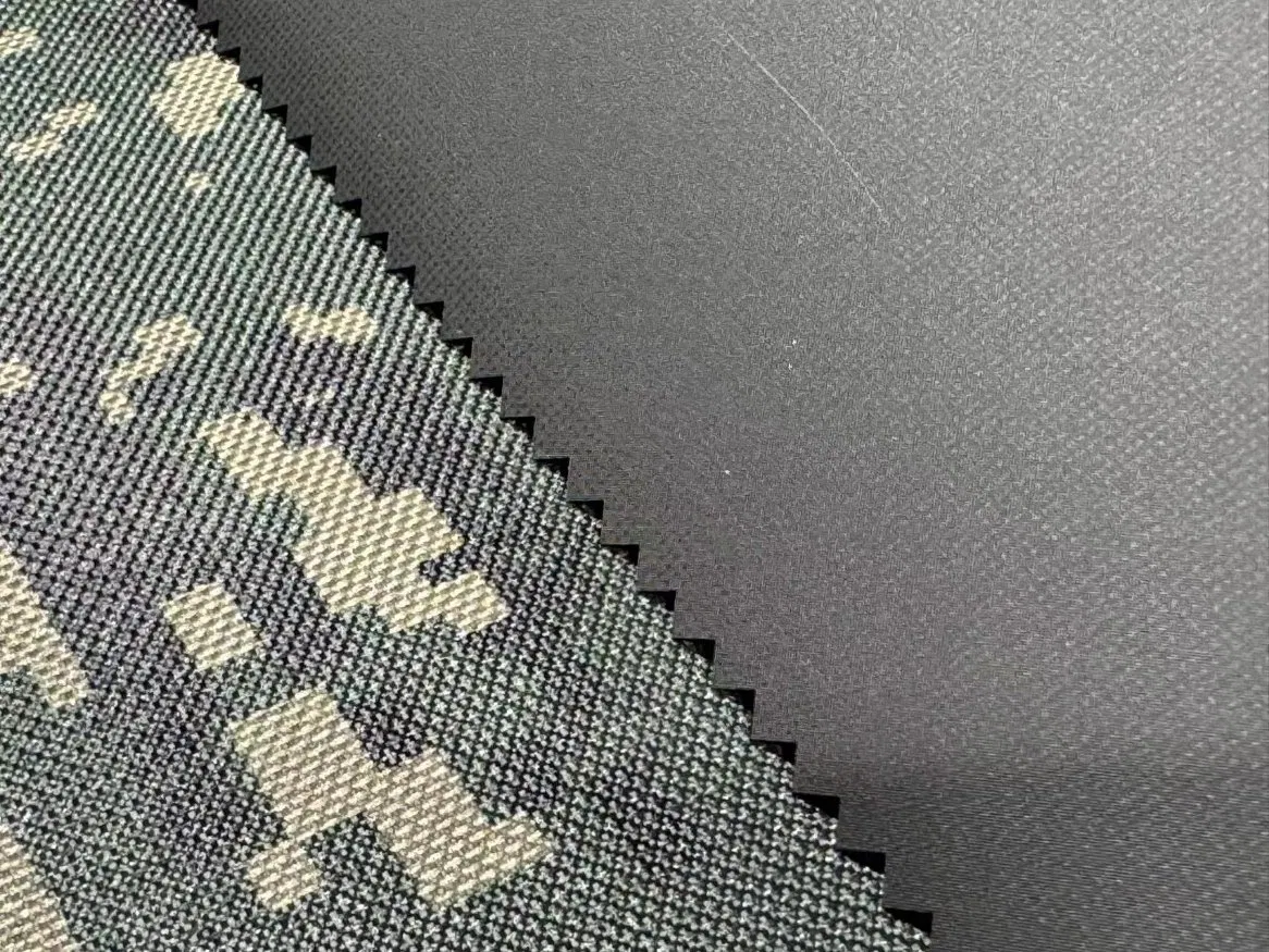 100% Polyester Camouflage Printed Oxford for Backpack with Coating Backside 57/58"