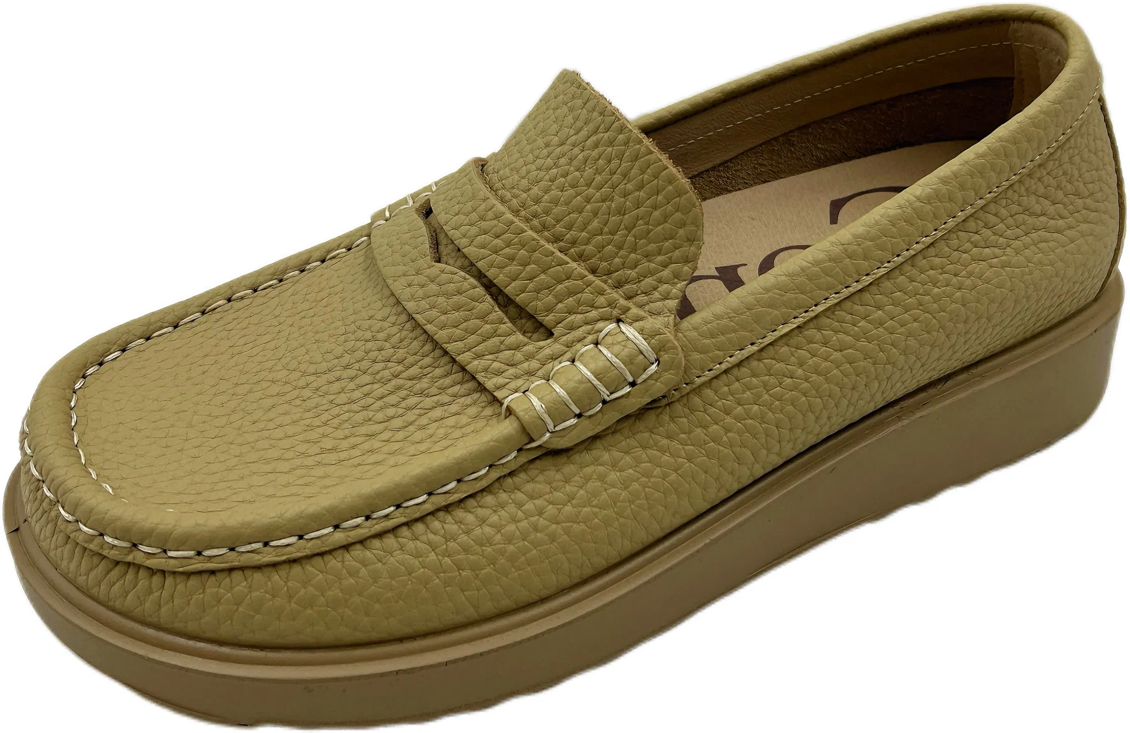 Women's Suede Leather Loafers with Thick Soft Sole and Classic Moc Toe Design