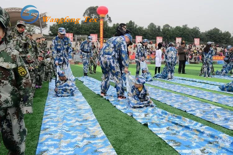 Camo Printed 150d Polyester Oxford with PA Coated for Tent