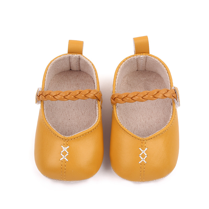 PU Leather Solid Color Baby Moccasins for Girls Newborn Infant Toddler Shoes