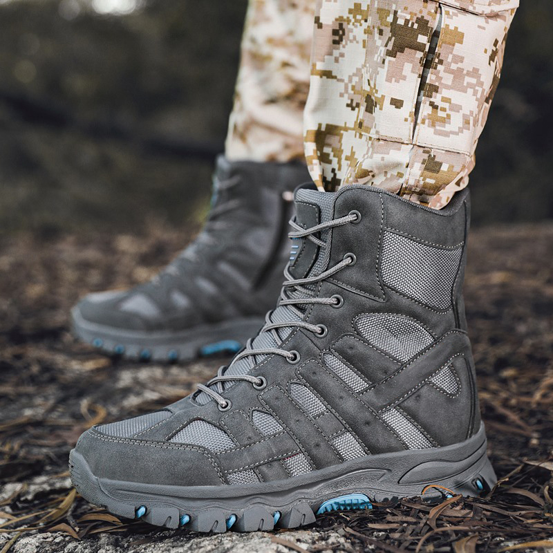 Outdoor Hiking Boots Training Black Mens Tactical Boots for Men Safety Shoes