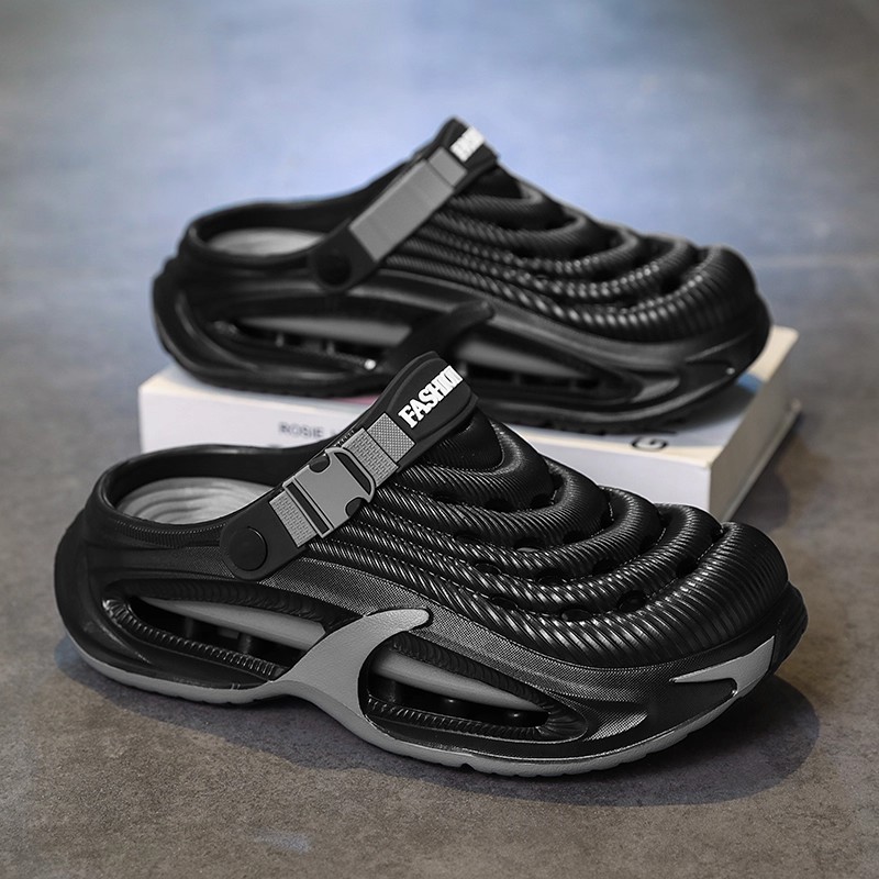 Men's Sporty Summer Light EVA Non-Slip Solid Thick Sole Outdoor Garden Clogs for Couple Use