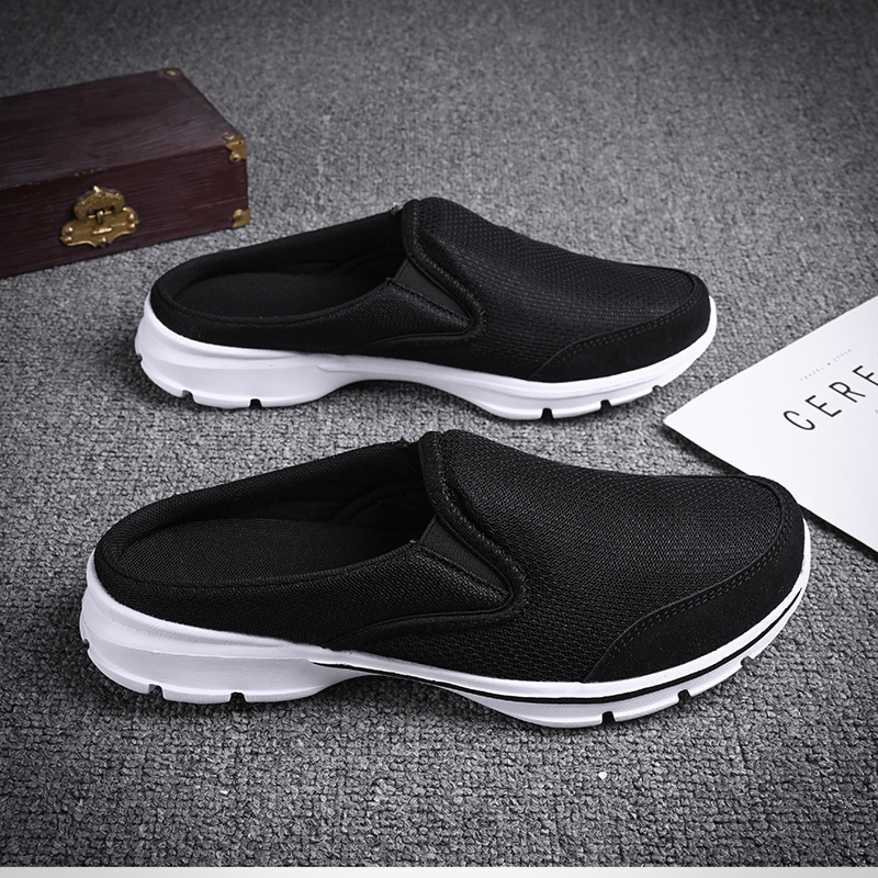Super Light Casual Men Half Slipper Large Size Breathable Male Loafers