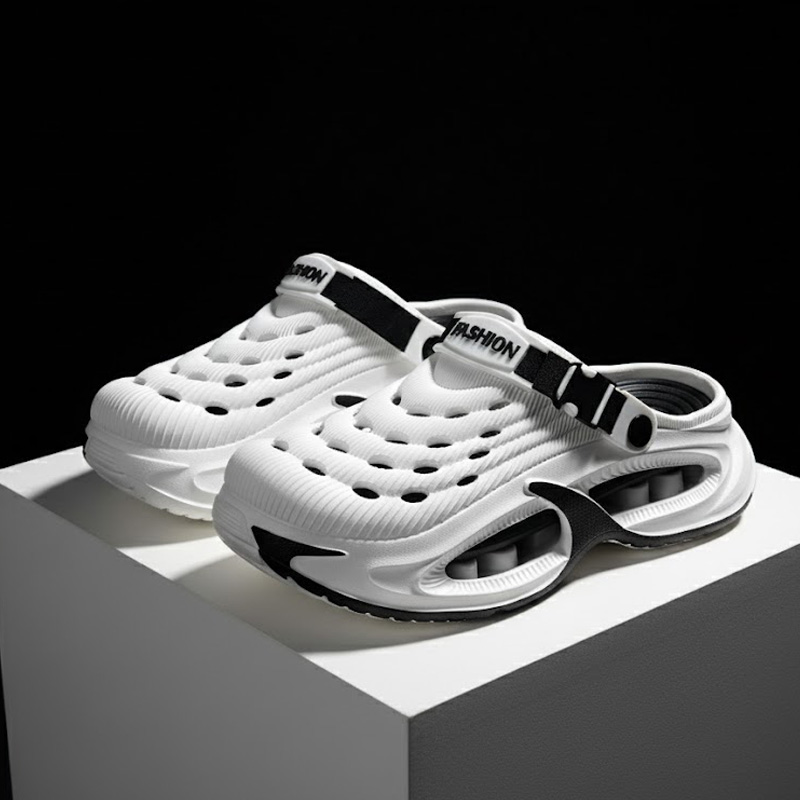 Men's Sporty Summer Light EVA Non-Slip Solid Thick Sole Outdoor Garden Clogs for Couple Use