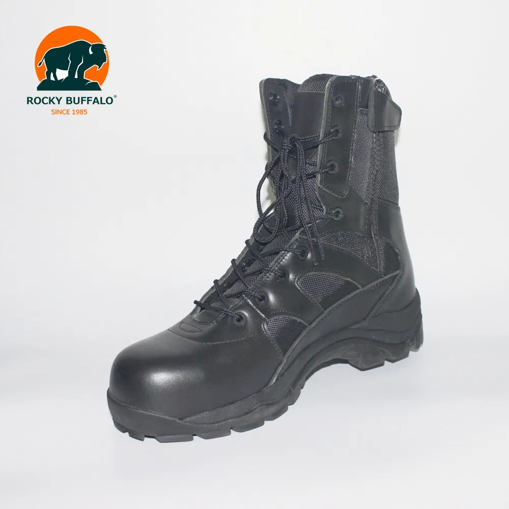 Rocky Buffalo Cheap Light Desert Black Leather Hiking High-Top Shoes Outdoor Tactical Boots