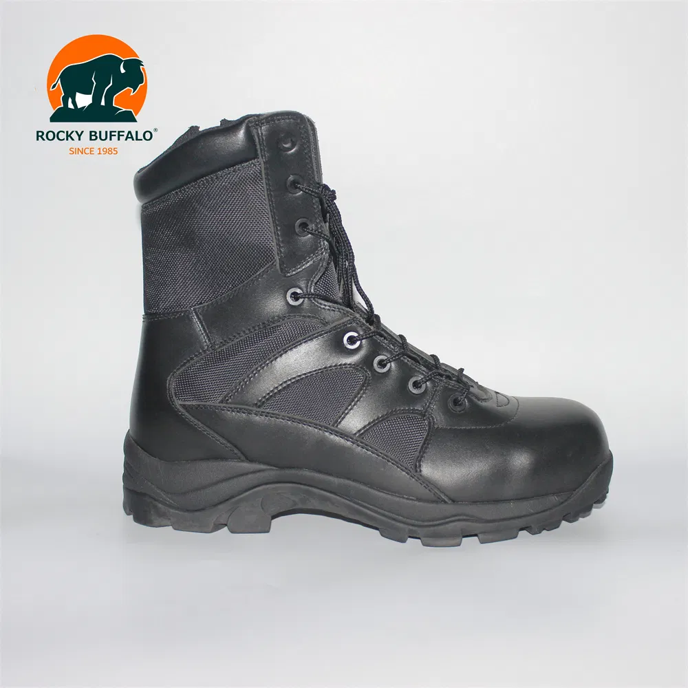 Rocky Buffalo Cheap Light Desert Black Leather Hiking High-Top Shoes Outdoor Tactical Boots