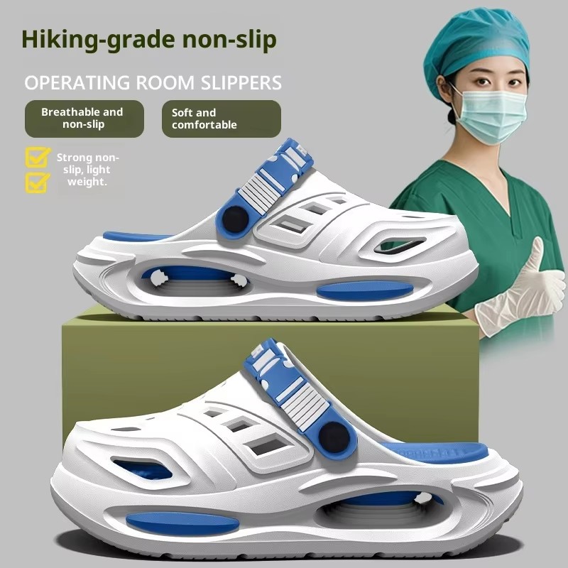 XiJie XJ-59-1 German Medical EVA Platform Toe Printed Operating Room Slippers Men's 2025 New Summer Breathable Outer Clog Shoes