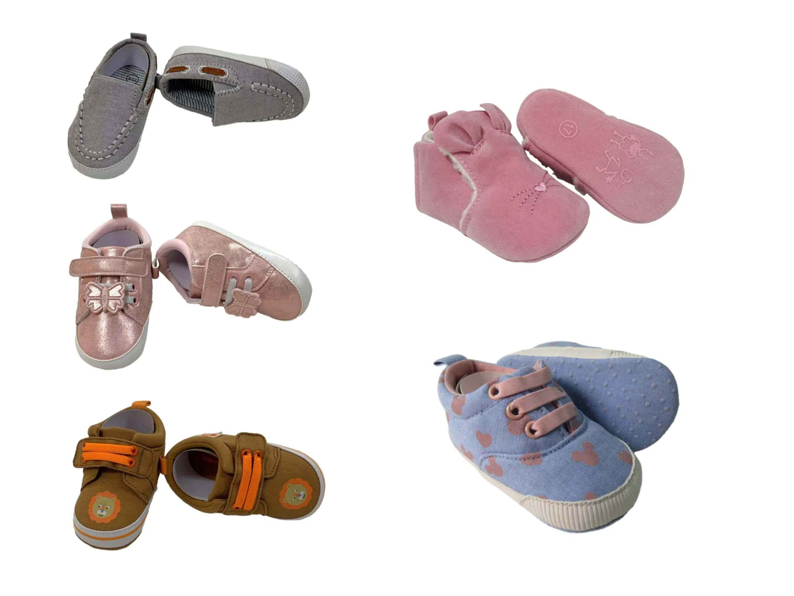 Classic Moccasin Style Baby Shoes Made of Genuine Leather Bb152