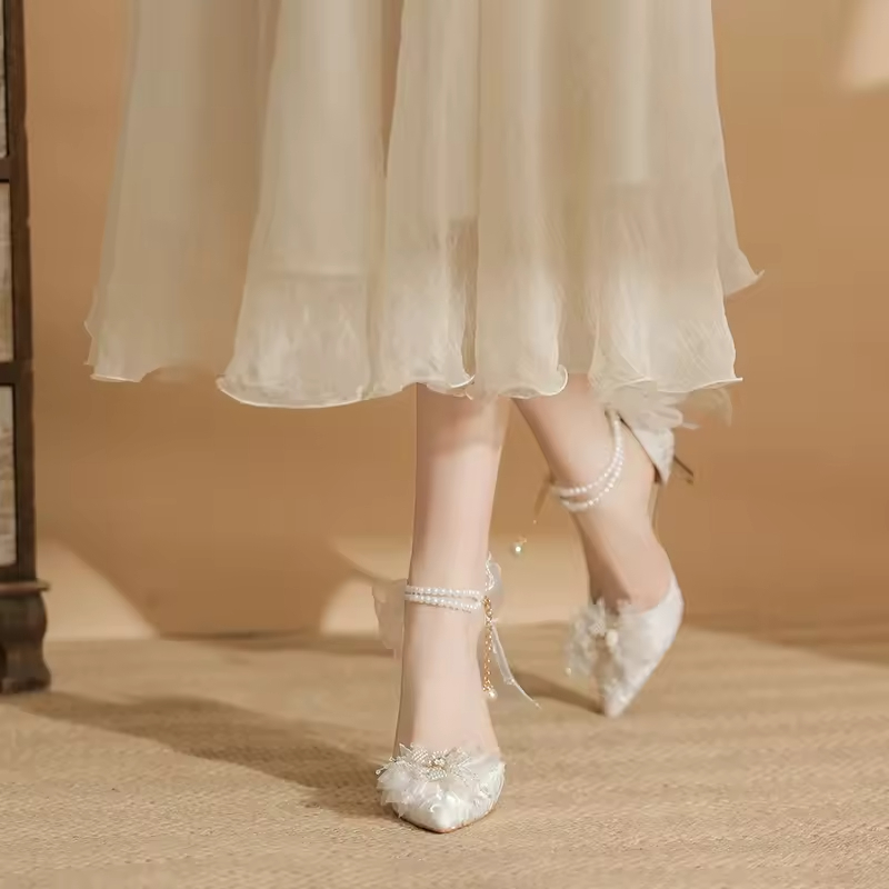 Factory Direct Wholesale High Quality Womens Designer Bow Wedding High Heel Sandals Customized Color/Size Sporty PU Upper Rubber