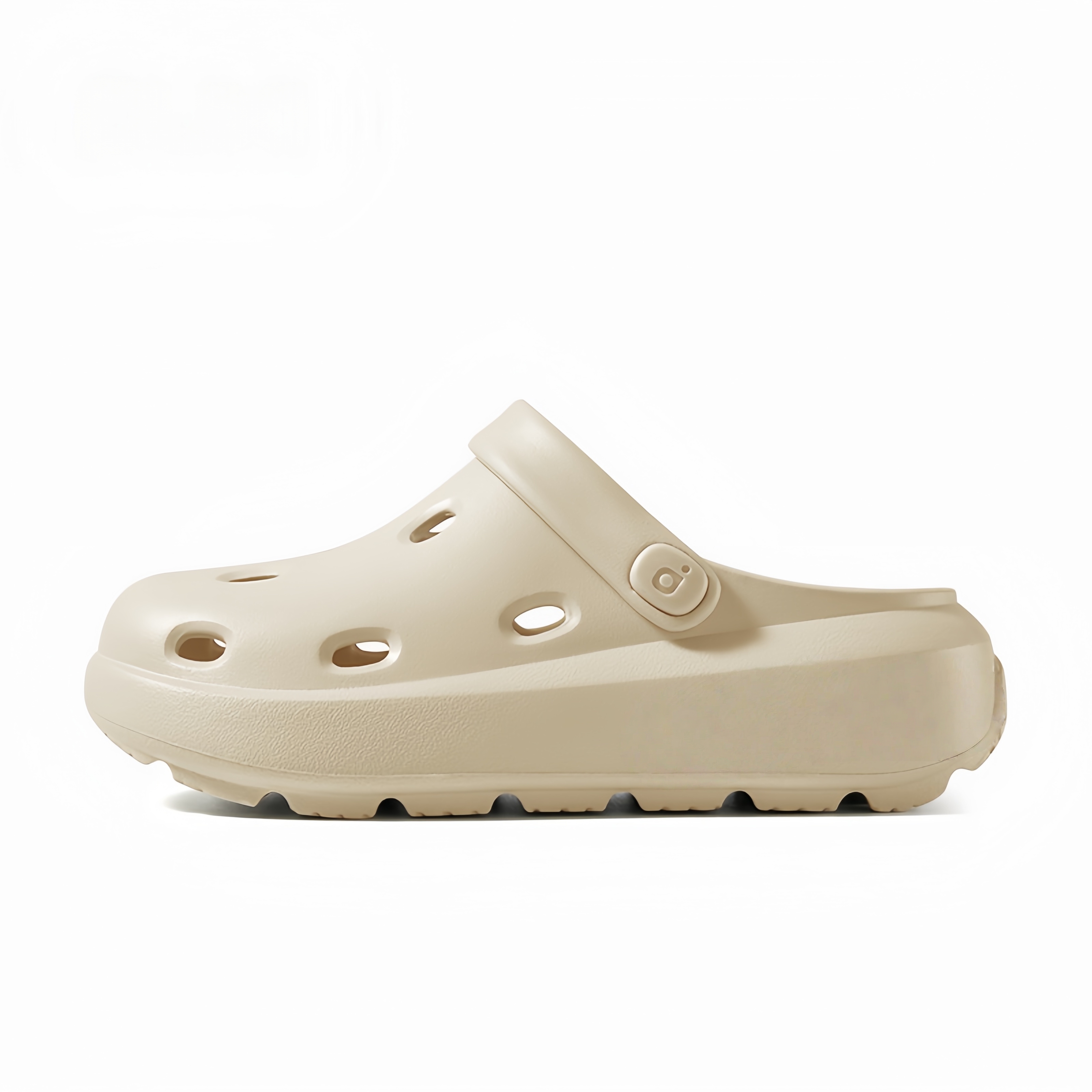 Couple's Clogs with 6cm Thick Soles, Height-increasing, Soft-stepping, Non-slip Slippers, Closed-toe Beach Shoes for Men