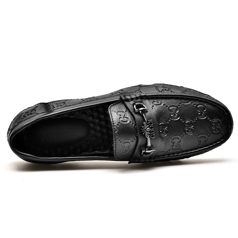 Custom Logo Men Cow Genuine Leather Driving Walking Loafer Ex-23L1021