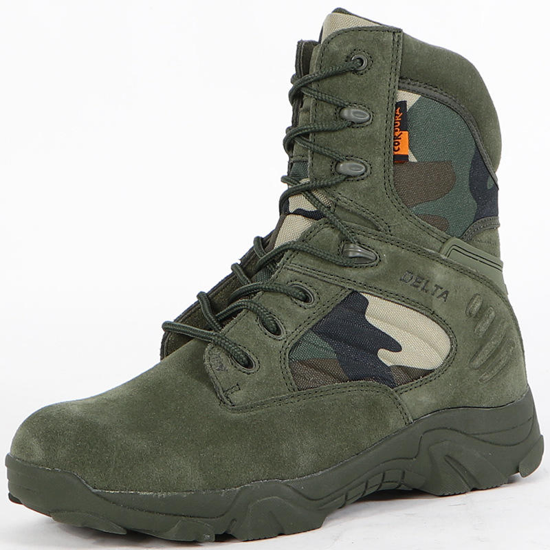 Manufacturer Delta Boots Tactical Hiking Cheap Boots Top Combat High Quality Boot Outdoor Desert Jungle Boot Safety Boot Green Leather Tactical Boot