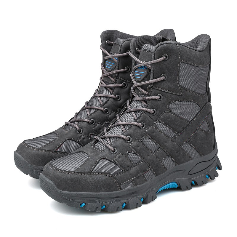 Outdoor Hiking Boots Training Black Mens Tactical Boots for Men Safety Shoes