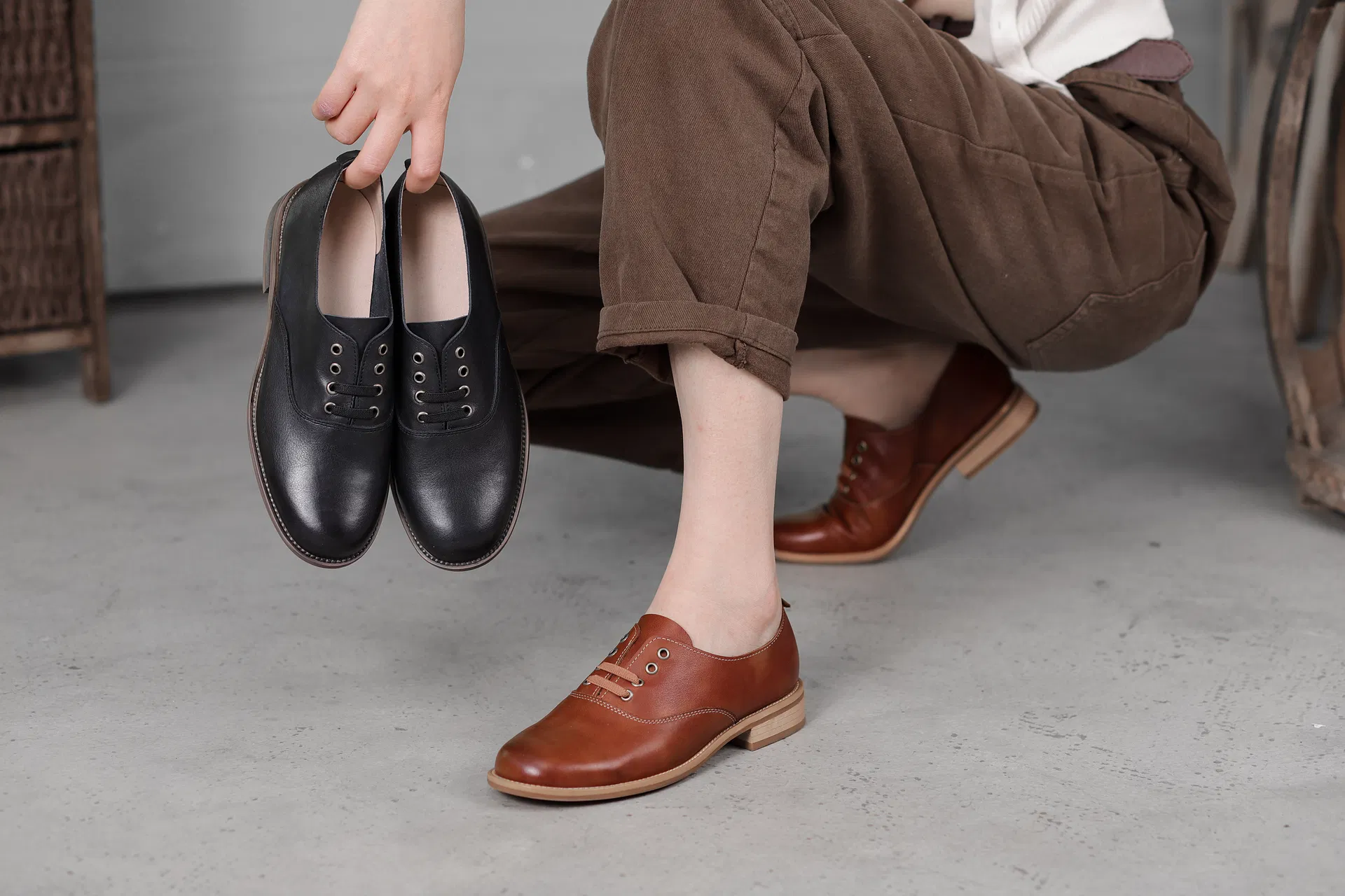 Leather Loafers View 1