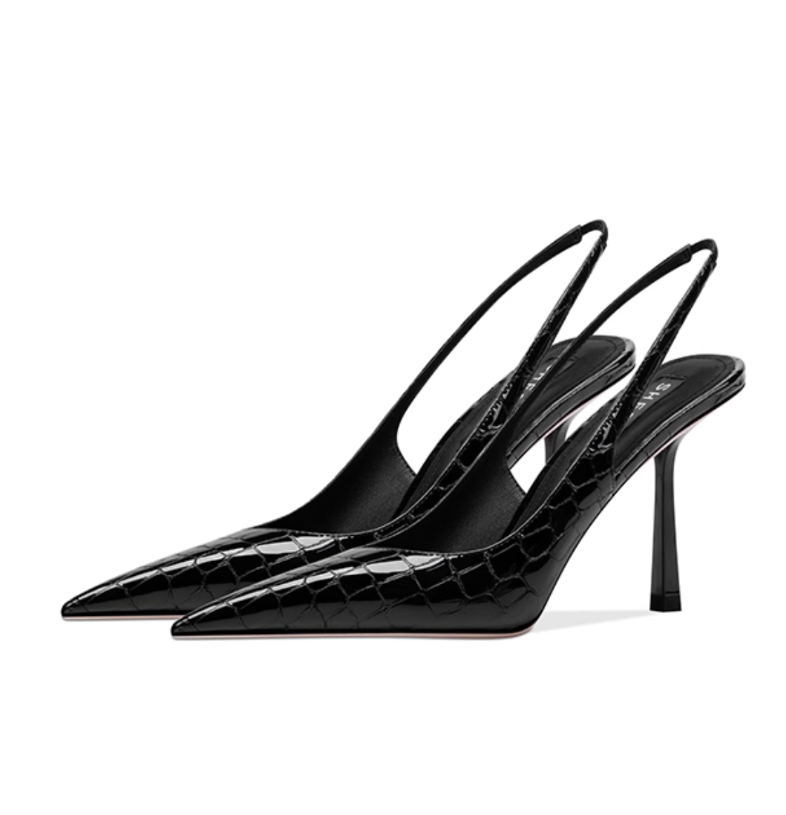 Women's Pointed Toe Slingback High Heels with Genuine Leather Upper Rubber Outsole 9cm Thin Heel-Sexy &amp; Elegant Summer Sandals