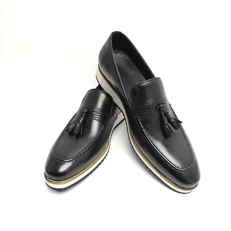 Stylish Men's Genuine Leather Slip-on Business Loafers for All Occasions