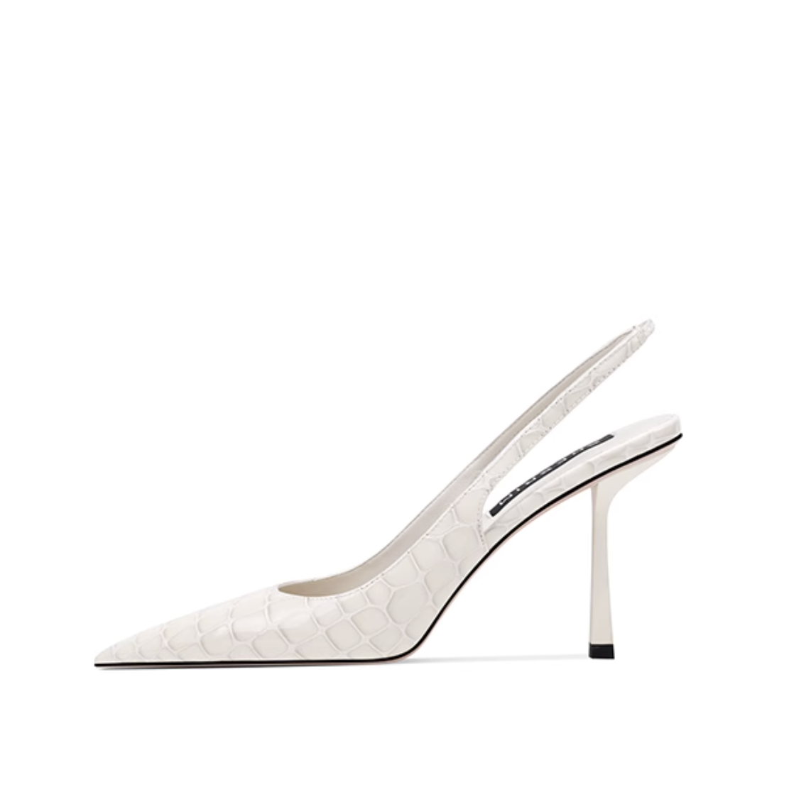 Women's Pointed Toe Slingback High Heels with Genuine Leather Upper Rubber Outsole 9cm Thin Heel-Sexy &amp; Elegant Summer Sandals