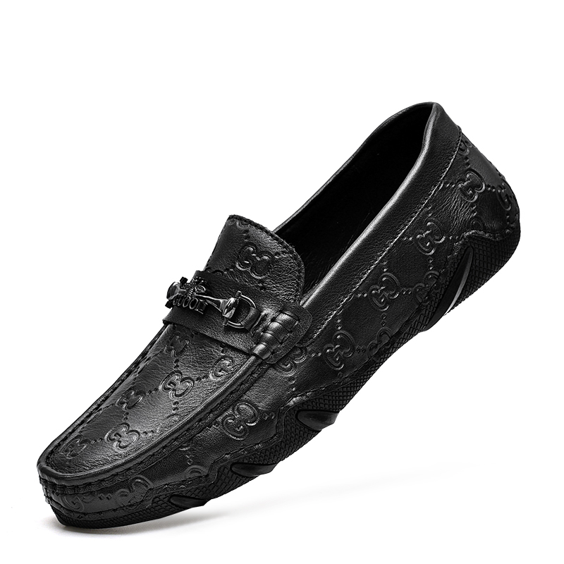 Custom Logo Men Cow Genuine Leather Driving Walking Loafer Ex-23L1021
