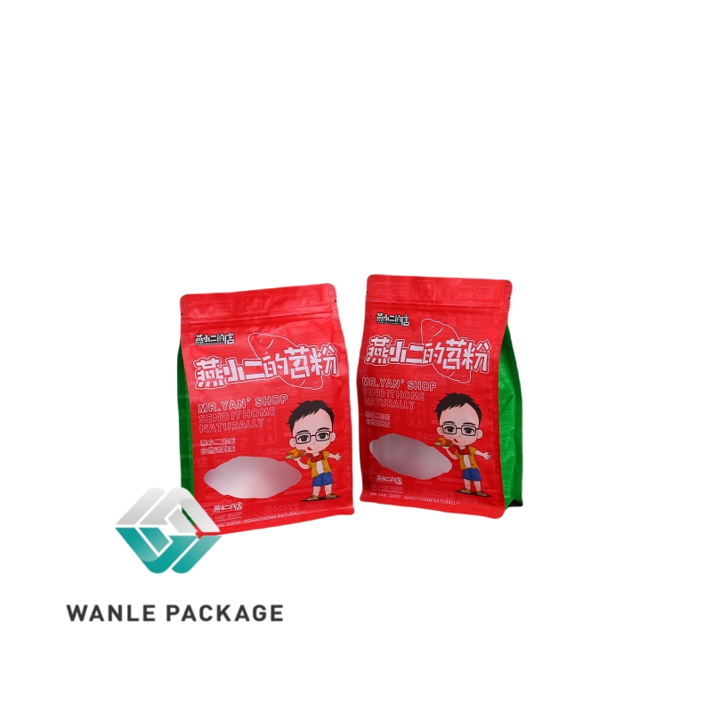 Customized Printed Plastic Side Gusseted Pouch for Cereal Oats Grain Mylar Bag