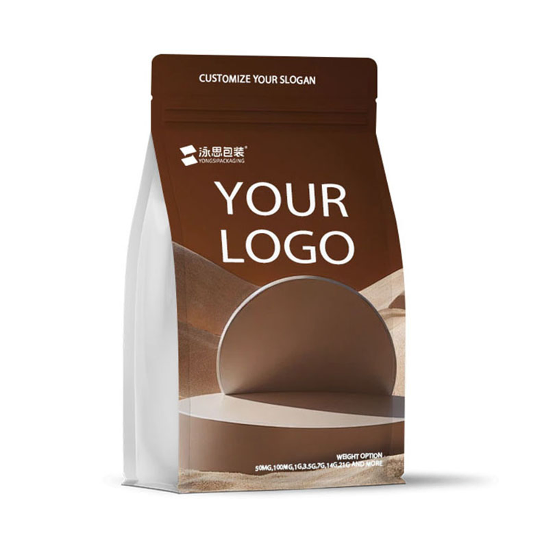 Coffee Packaging Kraft Paper Pouch with Valve for Tea Coffee Plastic Bag