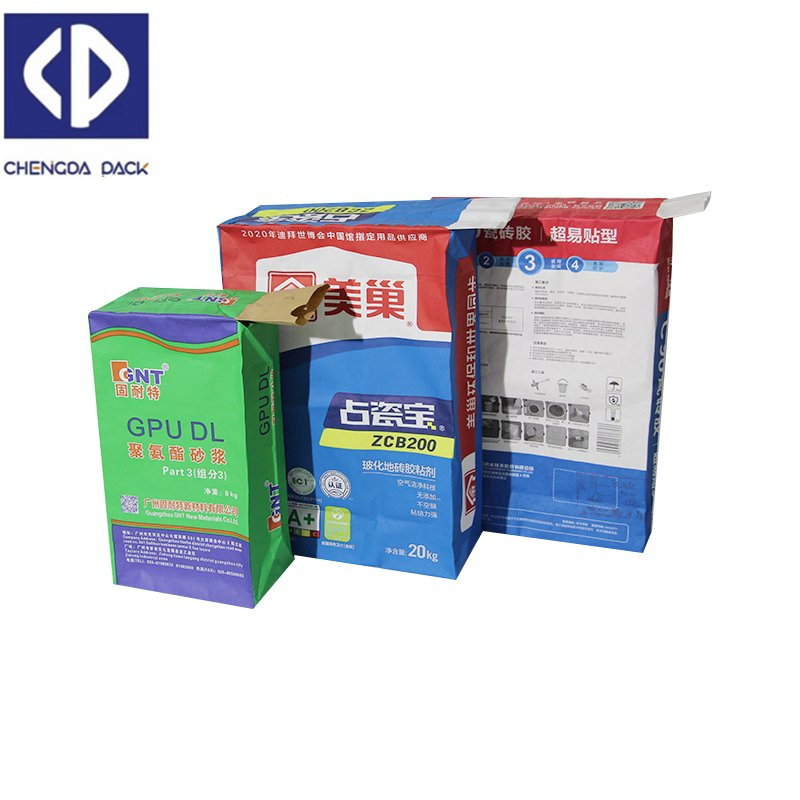 Custom 25kg 50kg Multiwall Kraft Paper Cement Bag Putty Cement with Valve Flour Bag