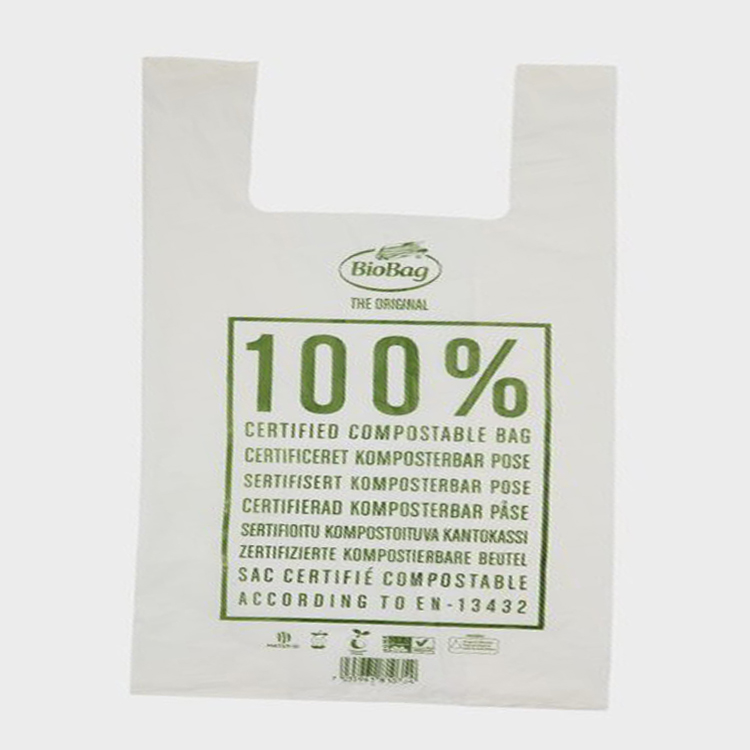 Disposable PE PLA Plastic Heat-Seal Handle Packaging Bags Biodegradable Vegetable Fruit Bags for Food Compost New Eco-Friendly