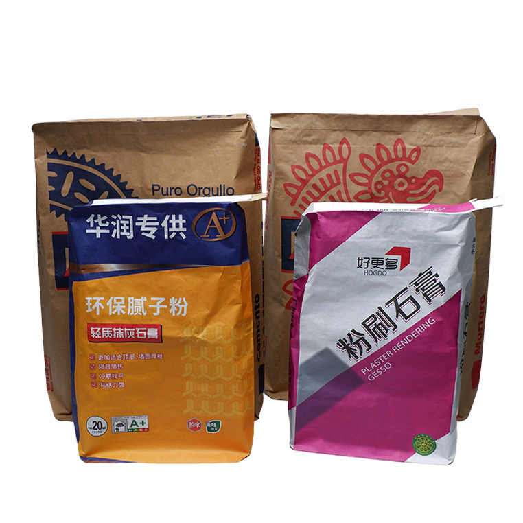 3 Layer Kraft Paper Sack Cement Multiwall Paper Bag 25kg 20kg 50kg Kraft Paper Valve Bag for Cement Mortar Powder