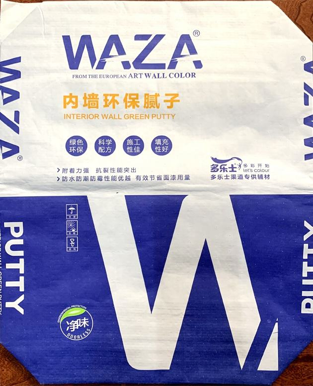 Dry Mortar Gypsum Lime Chemical Powders Cement Kraft Paper Valve Bags 25kg/50kg