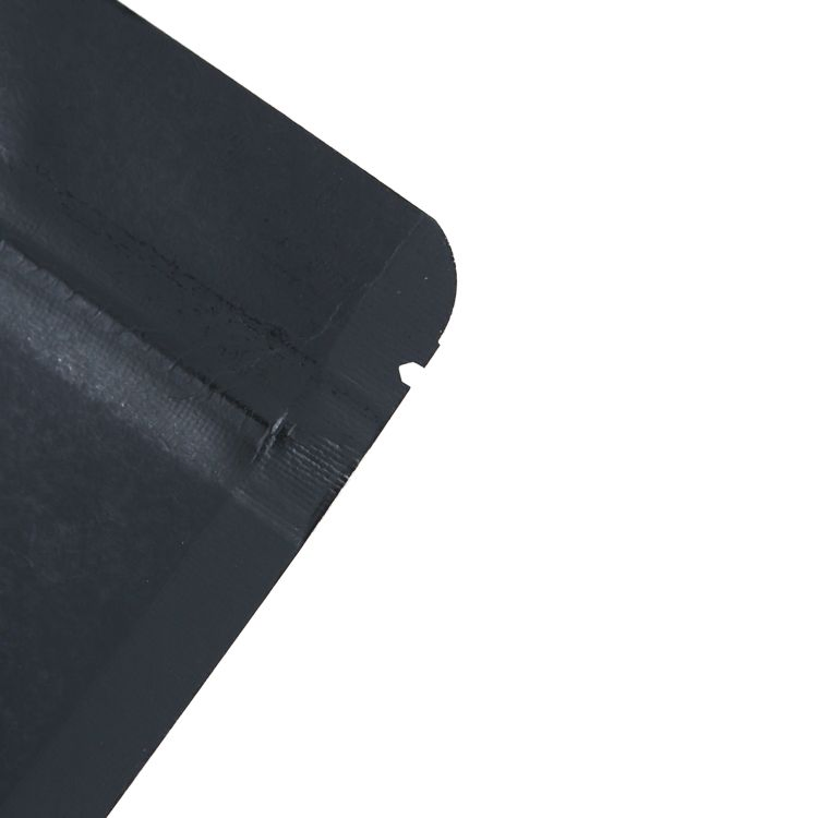 Black Kraft Paper Stand-up Zipper Pouch with Window in Stock