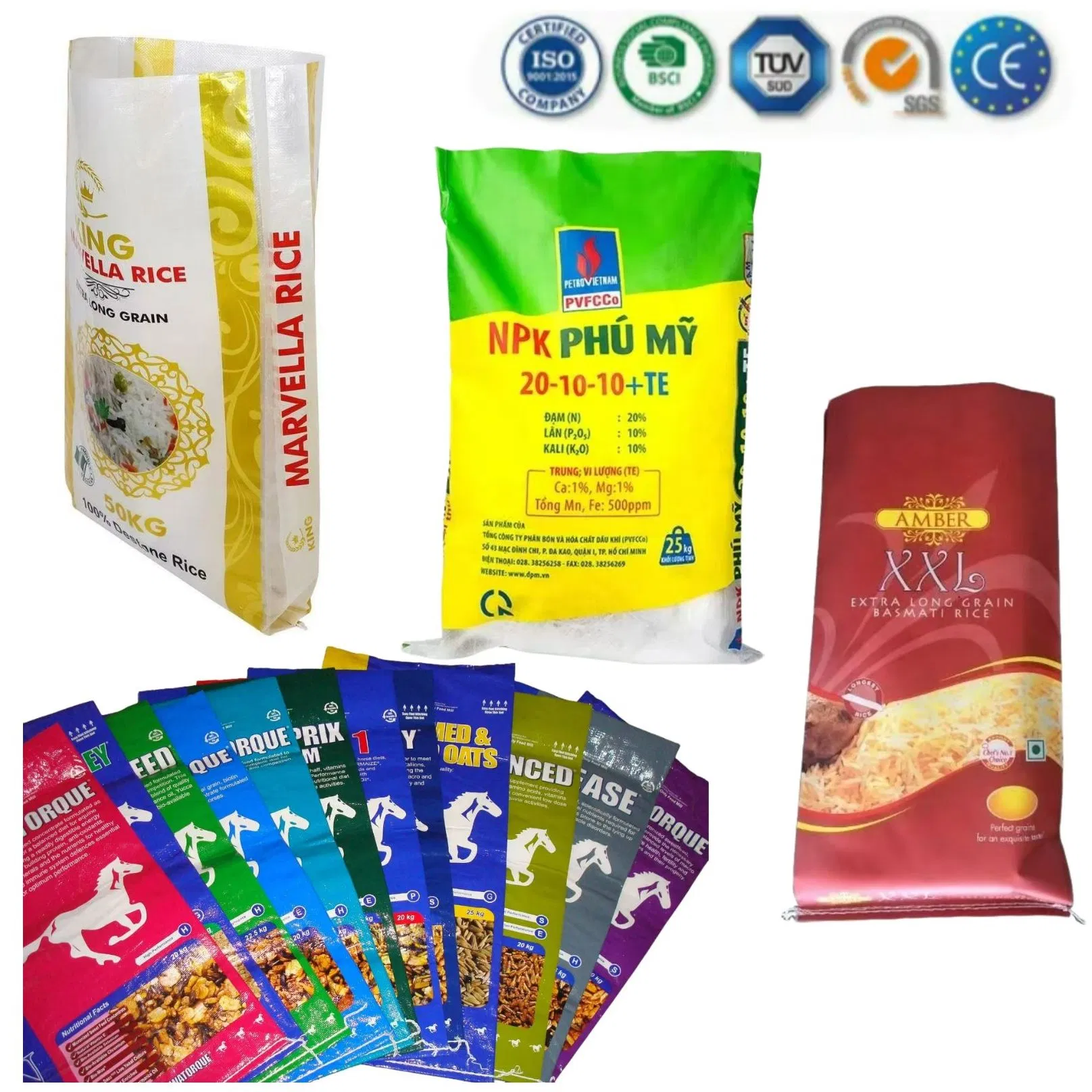 High-Durability Ultra-Strong Transparent 25kg 50kg Factory Poly Advanced Packaging Waterproof Feed Dog Food Bags BOPP Laminated Polypropylene Woven Bag