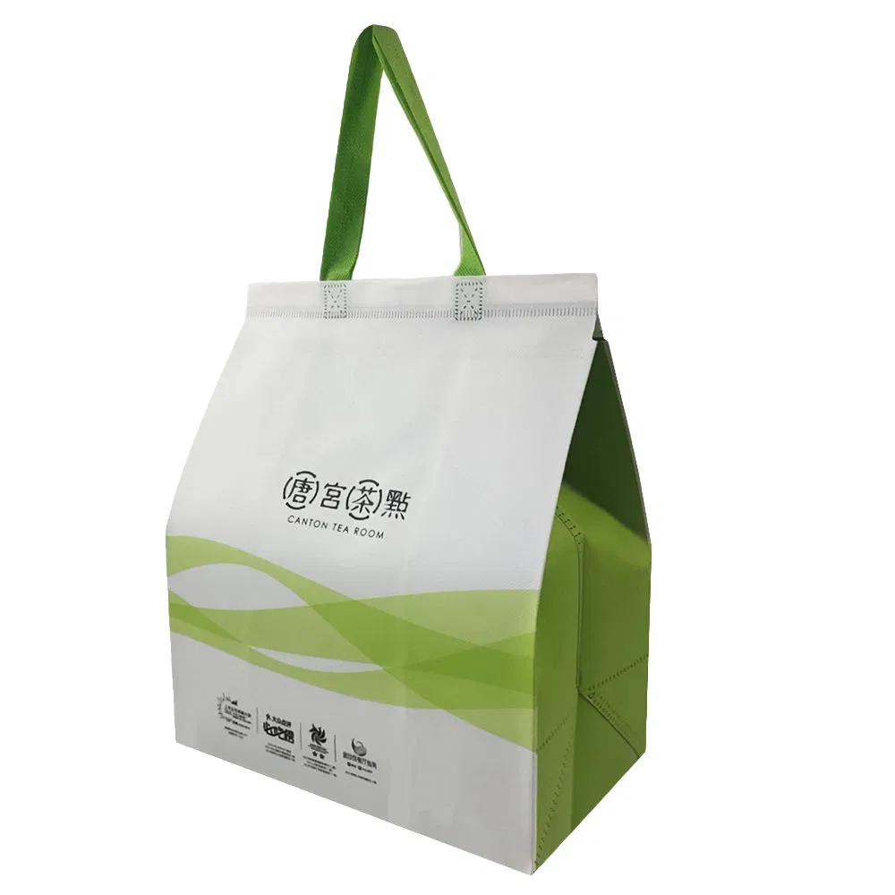 Custom Pattern Eco-Friendly Nonwoven Lunch Bag Laminated Aluminum-Foil Lined Insulated Takeaway Bag